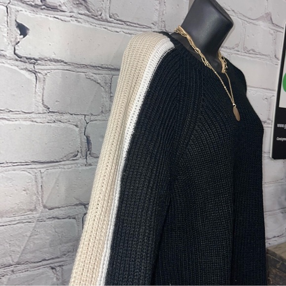 Sanctuary tuxedo stripe sweater XL - Picture 2 of 7